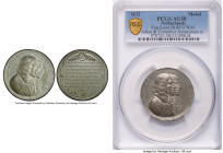 "Murder of the de Witt Brothers" white-metal Medal 1672 AU58 PCGS, Van Loon-III-87.3 (French ed. 81.3), Saunders/Vanhoudt 1672.43. Unsigned, attribute...