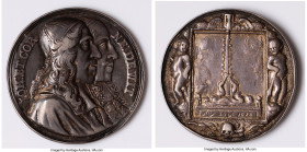"Murder of the de Witt Brothers" cast silver Medal 1672 VF, Van Loon-III-90.2, Saunders/Vanhoudt 1672.46. Unsigned. Conjoined busts to right. IOH ET C...