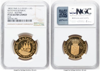 Dutch Colony. Batavian Republic gold Proof Restrike 1/2 Gulden 1802-Dated (1968) PR66 Ultra Cameo NGC, KM82a, cf. Delm-1173 (original strike). #12 bel...
