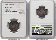 Dutch Colony. Willem III Cent 1856-(u) MS62 Brown NGC, Utrecht mint, KM307.1, Scholten-780. HID09801242017 © 2024 Heritage Auctions | All Rights Reser...