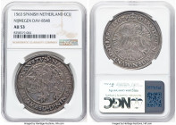 Nijmegen. Provincial Ecu (Daalder of 30 Stuivers) 1563 AU53 NGC, Dav-8548, Delm-640. A fleeting 16th Century Dutch type, beautifully presented here in...