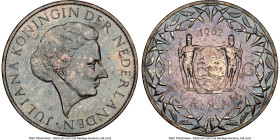 Dutch Colony. Juliana 5-Piece Certified Proof Set 1962-S NGC, 1) Gulden PR64 2) 25 Cents PR64 3) 10 Cents PR64 4) 5 Cents PR64 5) Cent PR63 Red and Br...