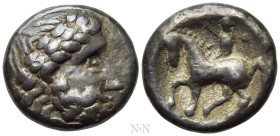 EASTERN EUROPE. Imitations of Philip II of Macedon (3rd century BC). Tetradrachm. 'Wulstlorbeer' Type