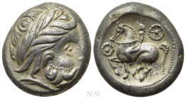 EASTERN EUROPE. Imitations of Philip II of Macedon (Circa 3rd century BC). Tetradrachm. 'Zangenlorbeer' type