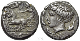 SICILY. Syracuse. Second Democracy (466-405 BC). Tetradrachm. Dies signed by Eu- (Eumenes or Eukleidas)