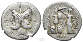 M. FURIUS L.F. PHILUS. Denarius (120 BC). Rome