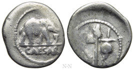 JULIUS CAESAR. Denarius (49 BC). Military mint traveling with Caesar