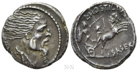 L. HOSTILIUS SASERNA. Denarius (48 BC). Rome