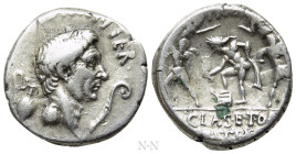 SEXTUS POMPEIUS MAGNUS PIUS. Denarius (37/6 BC). Uncertain Sicilian mint