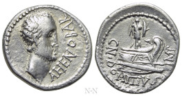 CN. DOMITIUS L. F. AHENOBARBUS. Denarius (41-40 BC). Uncertain mint along the Adriatic or Ionian Sea
