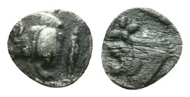 Greek coinsMysia, CyzicusObol circa 450, AR . Forepart of boar l., behind, tunny. Lion’s head l. within incuse square. von Fritze, Silberprägung Kyzik...