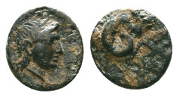 TROAS. Kebren. (Circa 387-310 BC.) ChalkousAE Bronze, Laureate head of Apollo to right. / K Ram's head to right.Reference :Condition: Very Fine