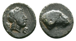 TROAS. Kebren. (Circa 387-310 BC.) ChalkousAE Bronze, Laureate head of Apollo to right. / K Ram's head to right.Reference :Condition: Very Fine