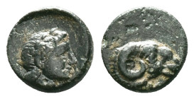 TROAS. Kebren. (Circa 387-310 BC.) ChalkousAE Bronze, Laureate head of Apollo to right. / K Ram's head to right.Reference :Condition: Very Fine