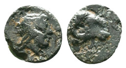 TROAS. Kebren. (Circa 387-310 BC.) ChalkousAE Bronze, Laureate head of Apollo to right. / K Ram's head to right.Reference :Condition: Very Fine
