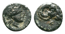 TROAS. Kebren. (Circa 387-310 BC.) ChalkousAE Bronze, Laureate head of Apollo to right. / K Ram's head to right.Reference :Condition: Very Fine