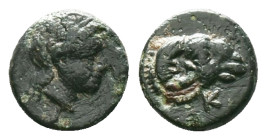 TROAS. Kebren. (Circa 387-310 BC.) ChalkousAE Bronze, Laureate head of Apollo to right. / K Ram's head to right.Reference :Condition: Very Fine