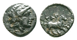 TROAS. Gargara. Ae (Circa 400-284 BC).Obv: Laureate head of Apollo right.Rev: ΓAP. Horse prancing right. Reference :Condition: Very Fine