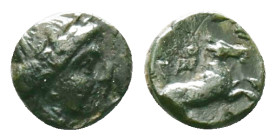 TROAS. Gargara. Ae (Circa 400-284 BC).Obv: Laureate head of Apollo right.Rev: ΓAP. Horse prancing right. Reference :Condition: Very Fine