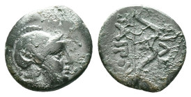KINGS of PERGAMON. temp. Eumenes I to Attalos I. (Circa 260-230 BC).AE BronzeIn the name of Philetairos. Helmeted head of Athena right / Bow.Reference...