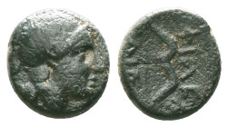 KINGS of PERGAMON. temp. Eumenes I to Attalos I. (Circa 260-230 BC).AE BronzeIn the name of Philetairos. Helmeted head of Athena right / Bow.Reference...