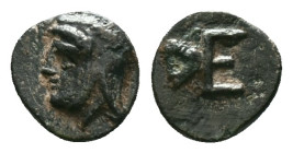 Greek, TROAS, Kebren (Circa 412-399 BC) AE Bronze Obv: Head of satrap left, wearing laureate tiara. Rev: Monogram. Reference :Condition: Very Fine