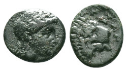 TROAS, Antandros.(Circa 4th-3rd century BC).AE BronzeLaureate head of Apollo right / Head of lion right; ivy leaf below.Reference :Condition: Very Fin...