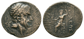 KINGS OF CILICIA. Tarkondimotos, king of Eastern Cilicia, circa 39-31 BC. AE, Anazarbos. Diademed head of Tarkondimotos I to right. Rev. ΒΑΣΙΛΕΩ[Σ] - ...