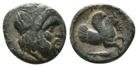 MYSIA. Adramytion. Ae (4th century BC).Obv: Laureate head of Zeus right.Rev: AΔPA.Forepart of Pegasos right; below, grain ear right.Reference:Conditio...