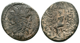 SELEUKIS & PIERIA. Antioch. Ae Tetrachalkon (1st century BC). Dated year 8 of the Ceasarean era (42/41 BC).Obv: Laureate head of Zeus right.Rev: ANTIO...