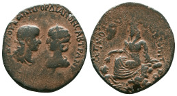 Roman ProvincialMESOPOTAMIA, Singara. Gordian III, with Tranquillina. AD 238-244. Æ . Laureate, draped, and cuirassed bust of Gordian right vis-à-vis ...