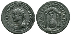 MESOPOTAMIA. Nisibis. Philip II (247-249). Ae.Obv: AYTOK K M IOYΛI ΦIΛIΠΠOC CEB.Radiate and cuirassed bust left.Rev: IOY CEΠ ΚΟΛΩ ΝECIBI MHT.Tyche sea...