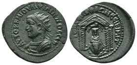 MESOPOTAMIA. Nisibis. Philip II (247-249). Ae.Obv: AYTOK K M IOYΛI ΦIΛIΠΠOC CEB.Radiate and cuirassed bust left.Rev: IOY CEΠ ΚΟΛΩ ΝECIBI MHT.Tyche sea...