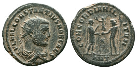 Roman ImperialConstantius I Æ Nummus. Cyzicus, AD 294-299 AD.Reference:Condition: Very Fine