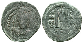 MAURICE TIBERIUS. 582-602 AD. Æ FollisReference :Condition: Very Fine