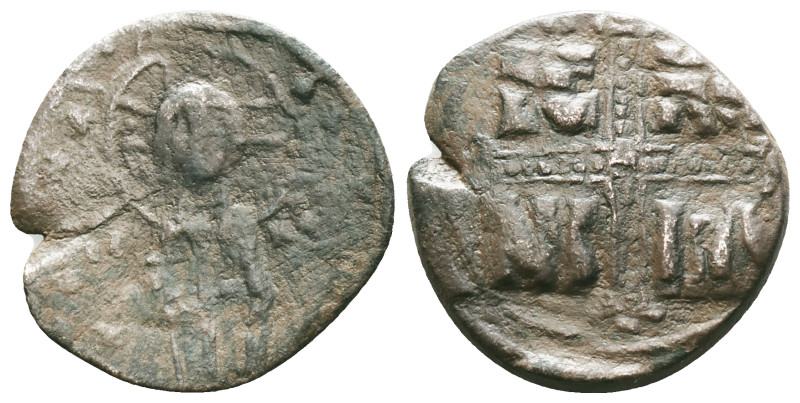 ANONYMOUS FOLLES. Class C. Attributed to Michael IV (1034-1041). Obv: + ЄMMANOVH...