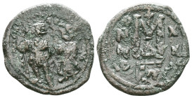 Heraclius, with Heraclius Constantine (610-641) AE Follis Reference:Condition: Very Fine