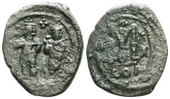 Heraclius, with Heraclius Constantine (610-641) AE Follis Reference:Condition: Very Fine