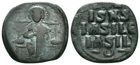 Anonymous (attributed to Constantine IX). Ca. 1042-1055. AE follis . Class D anonymous. Constantinople mint, struck ca. 1042-55. nimbate Christ seated...