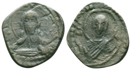 Anonymous Follis, Class G. Romanus IV, AD 1068-1071. AE, Follis. Constantinople. Obv: IC XC. Bust of Christ, nimbate, facing, right hand raised, scrol...