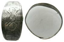 Silver  Ring AR , Circa 10th-12th Century ADReference :Condition: Very Fine