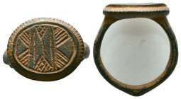 Bronze  Ring AE , Circa 10th-12th Century ADReference :Condition: Very Fine