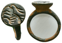 Ancient Roman Seal Ring , 2nd - 3rd century A.D.Reference :Condition: Very Fine
