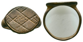 Bronze  Ring AE , Circa 10th-12th Century ADReference :Condition: Very Fine