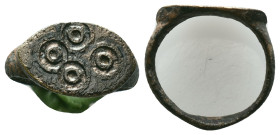 Bronze  Ring AE , Circa 10th-12th Century ADReference :Condition: Very Fine