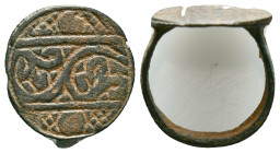 Bronze  Ring AE , Circa 10th-12th Century ADReference :Condition: Very Fine