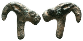 Ancient Roman Bronze Ram head . c. 1st-2nd century ADReference :Condition: Very Fine