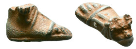 Ancient Roman Bronze Foot ,Circa 1st - 2nd century A.D,Reference :Condition: Very Fine