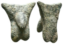Ancient Roman Bronze Phallus Pendant, c. 3rd-5th century AD.Reference :Condition: Very Fine