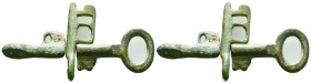 Lot of 3 Ancient Roman Bronze Door Keys Reference :Condition: Very Fine